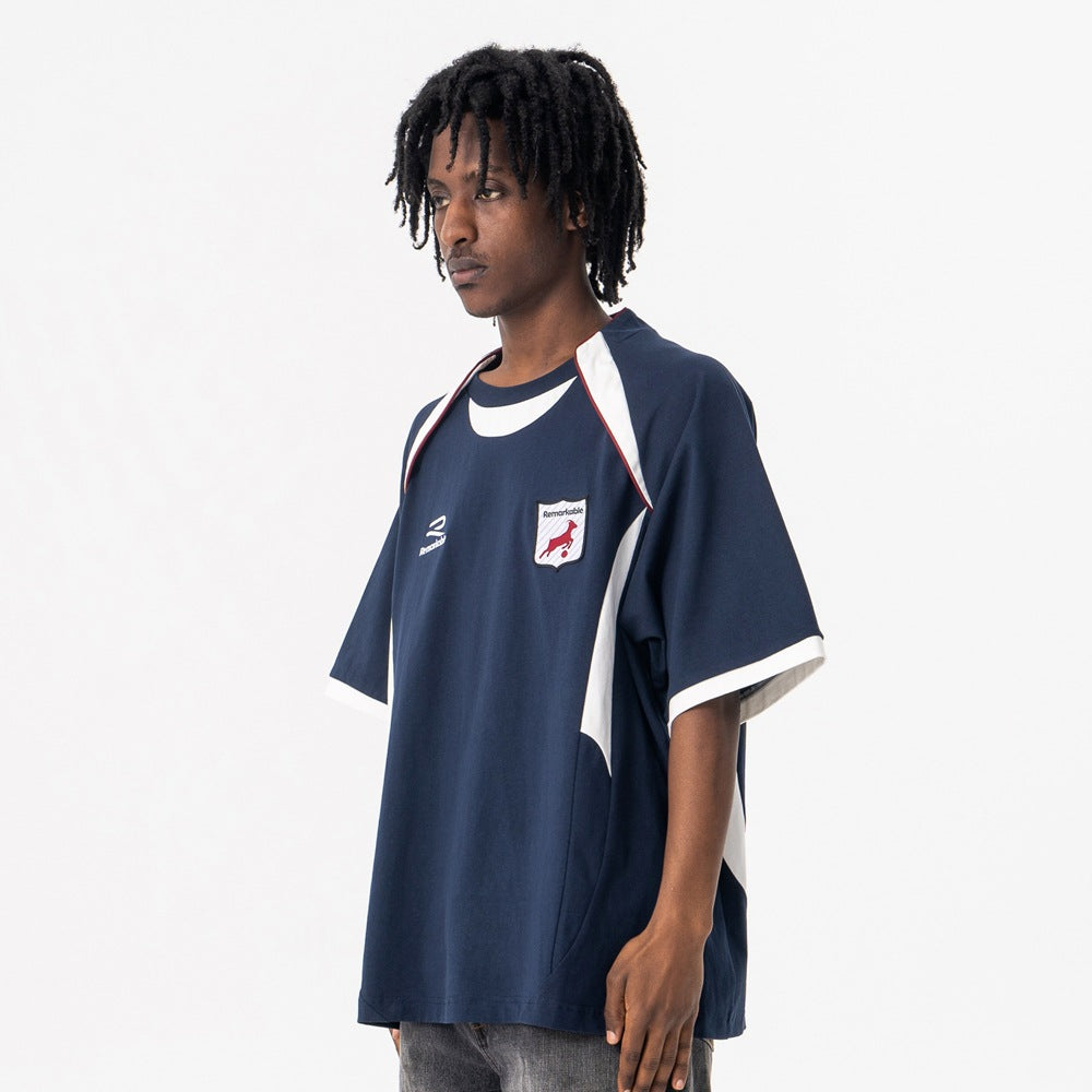 Vintage College Shirts Spring Summer Quick Drying Short Sleeve T-Shirts
