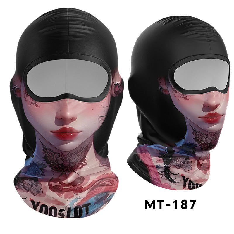 Cycling Windproof Hood Sunscreen Ice Silk Lining Cap Men's and Women's Face