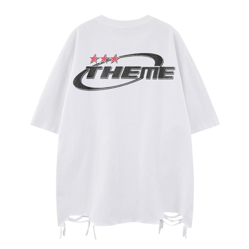 US drip outfits Summer Vintage Casual Loose Short Sleeve T-Shirts