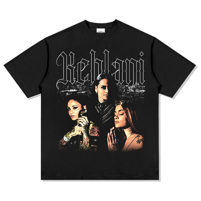 New york hip hop shop vintage hip hop kehlani print short sleeve t-shirt