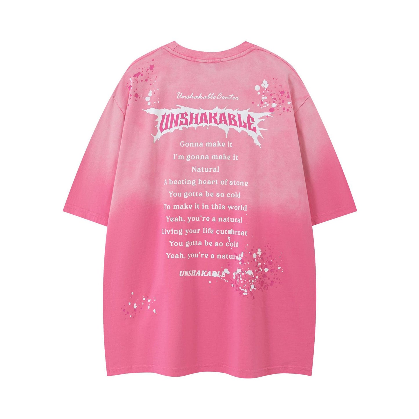 Vice streetwear Vintage Short Sleeve T-Shirt Summer Pink Gradient Top T-Shirts