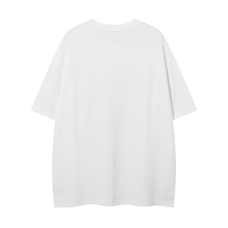 US drip outfits Summer Vintage Dog Casual Loose Short Sleeve T-Shirts