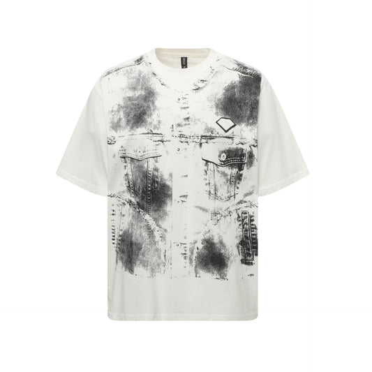 Hip Hop Clothing Summer Hip Hop Graffiti T-Shirt Short Sleeve