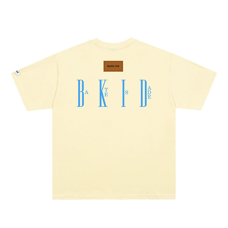 Ropa Vintage Hombre Alphabet Print Short Sleeve T-Shirt