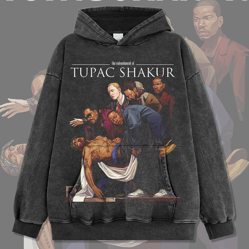 New york hip hop shop tupac shakura hooded sweater