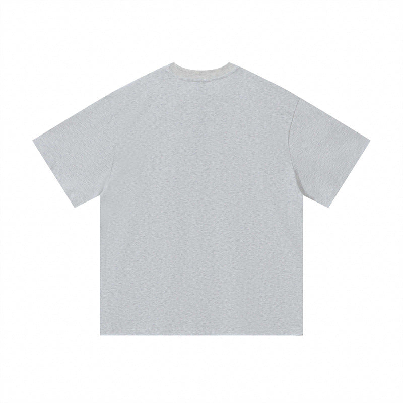 US drip outfits Summer Vintage Embroidery Casual Loose Short Sleeve T-Shirts