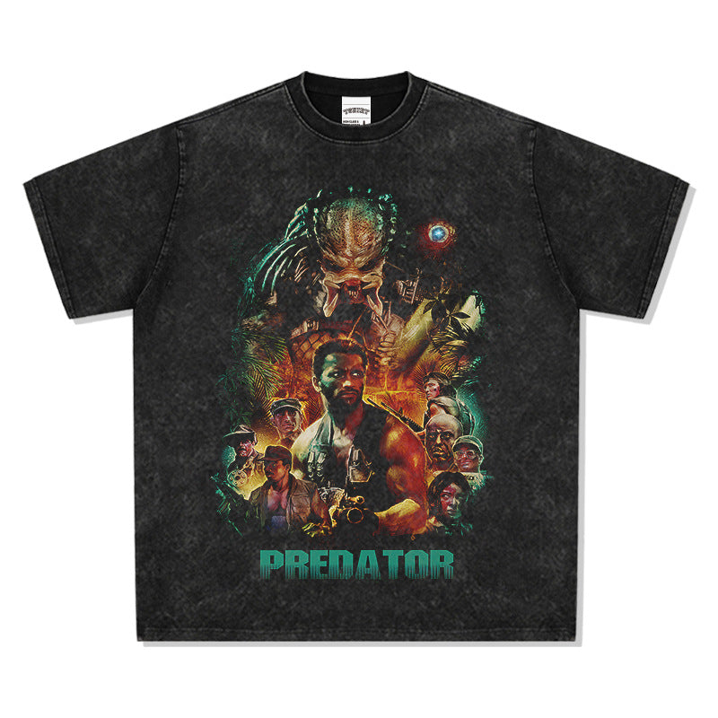 New york hip hop shop vintage Predator print short sleeve t-shirt