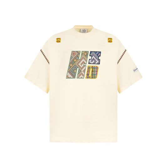 USA Vintage T-Shirt Vintage Patch Embroidery Men's Summer Loose