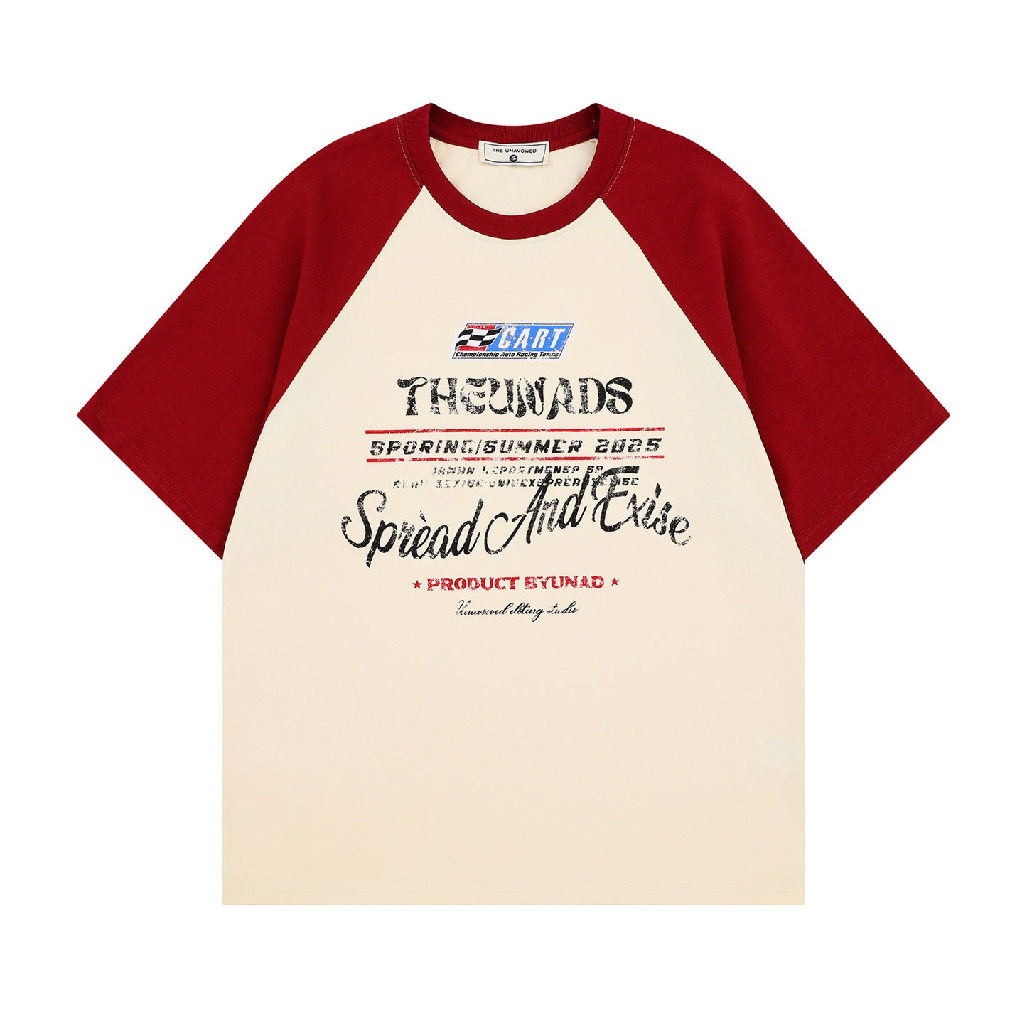 USA Vintage T-Shirt Contrast Letter Printing Pure Cotton Men's and Women's Summer Loose