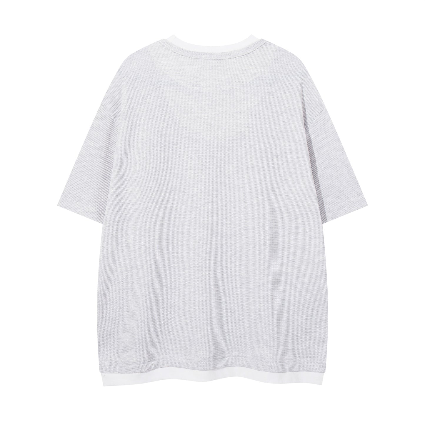 Distorted vintage alphabet print short-sleeved t-shirt summer loose casual top