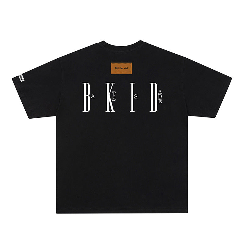 Ropa Vintage Hombre Alphabet Print Short Sleeve T-Shirt