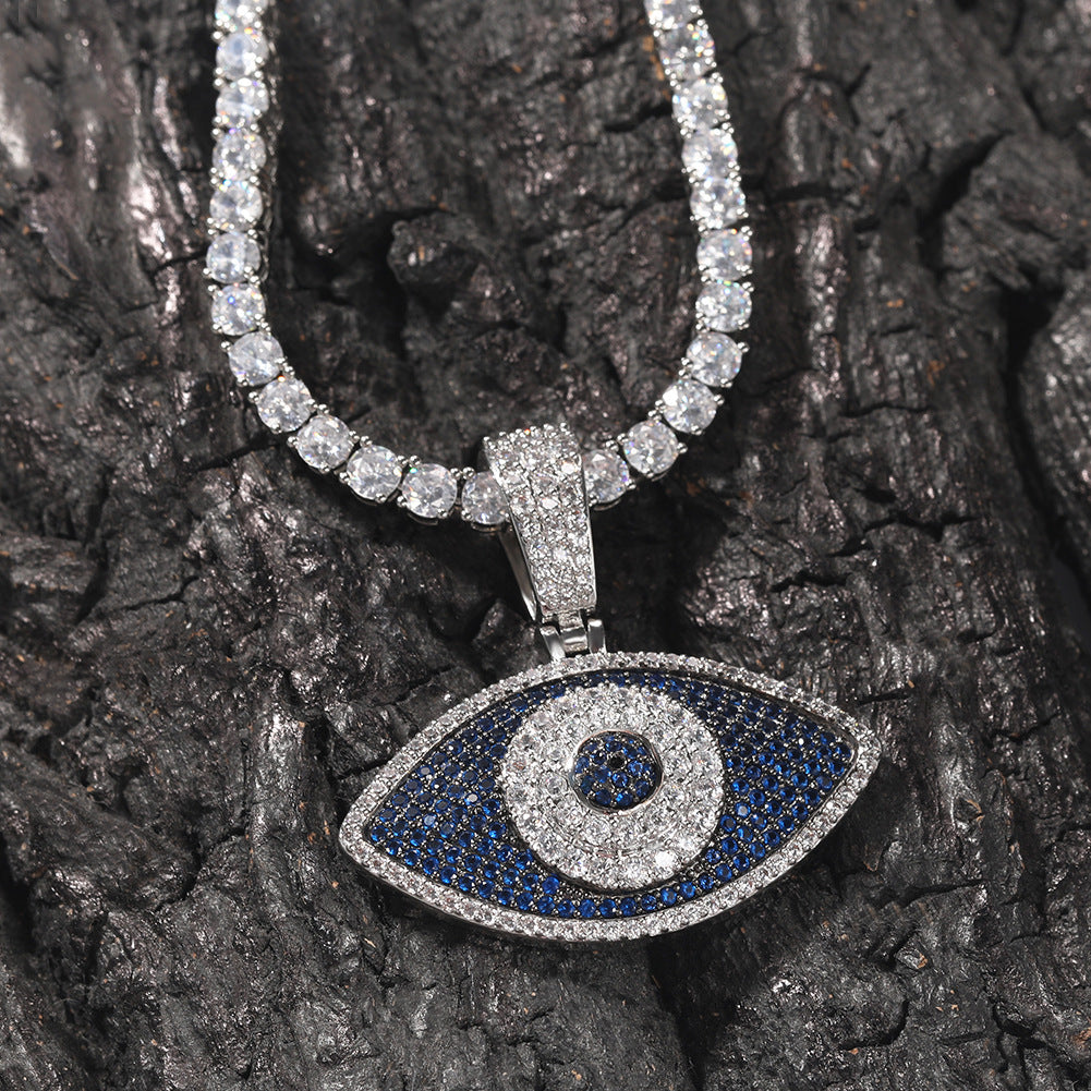 Jewelry Hip Hop Diamond Eyes Pendant Necklace Copper St. Valentine's The Eye of Horus