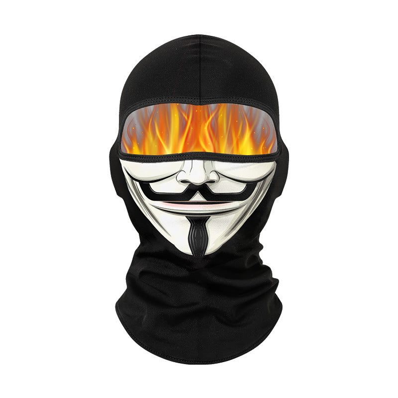 Cycling Windproof Hood Autumn and Winter Fleece Warm Windproof Cold Breathable