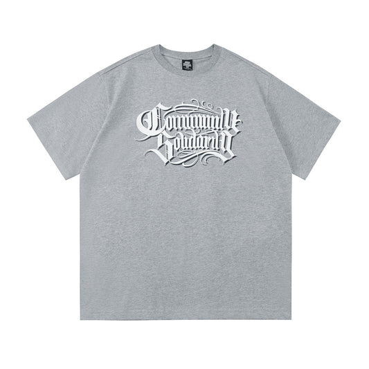 Casual Street Wear Vintage Crew Neck T-Shirt Short Sleeve