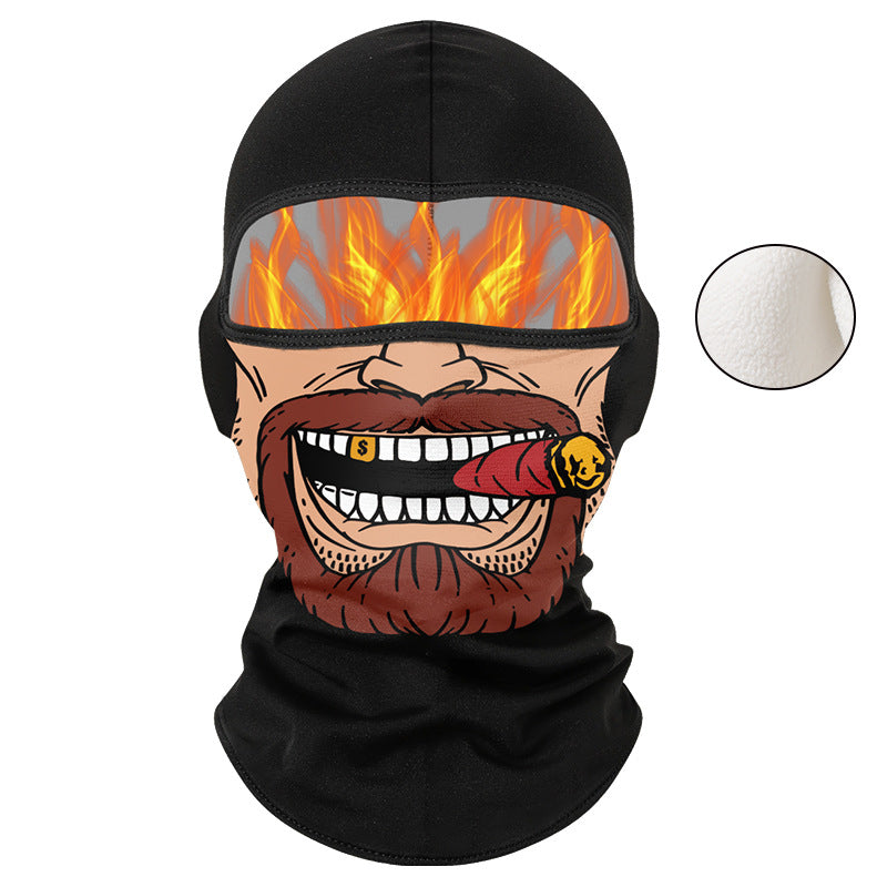 Cycling Windproof Hood Autumn and Winter Fleece Warm and Cold Hat