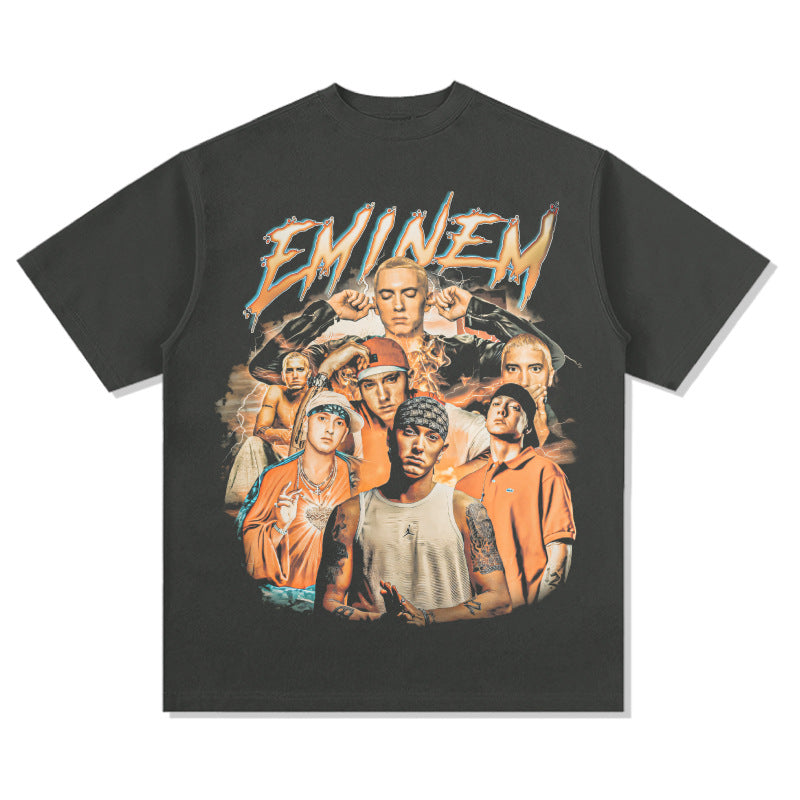 Cool t rapper hip hop ENINEM print short sleeve t-shirt Vintage