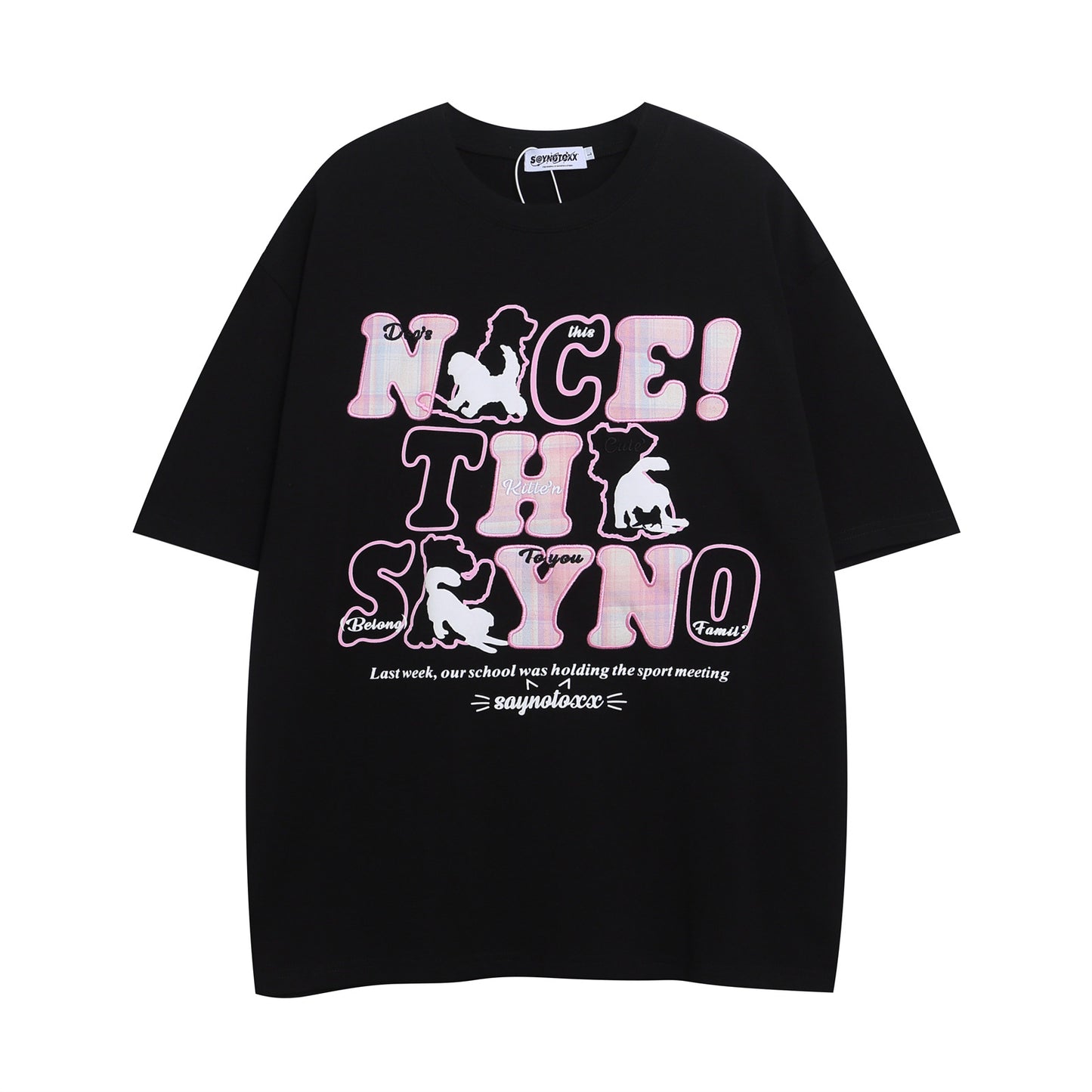 Nyc T Shirt Embroidered Cotton Short Sleeve T-Shirt Summer Loose Casual Top