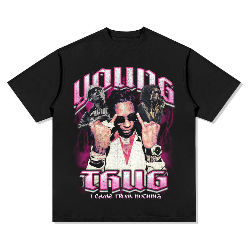 Cool t rapper young thug print short sleeve top