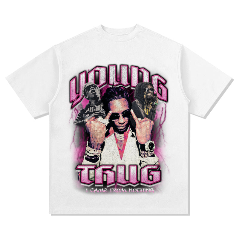 Cool t rapper young thug print short sleeve top