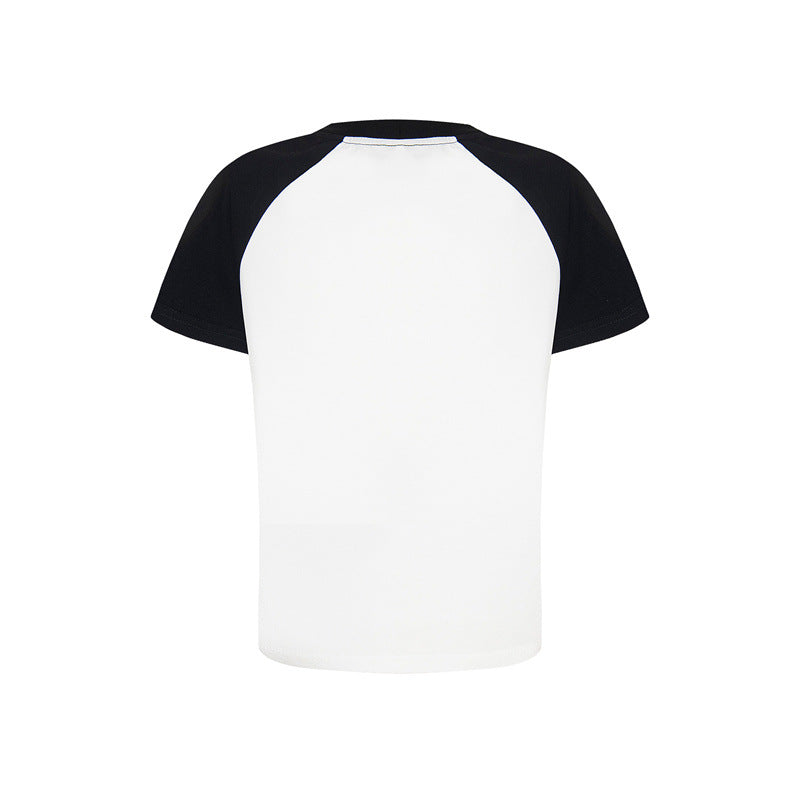 Casual Street Wear Vintage Crew Neck T-Shirt Short Sleeve Top