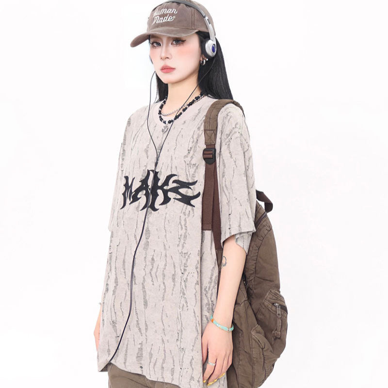 Vintage Tišö Rt Short Sleeve T-Shirt Summer Loose Top