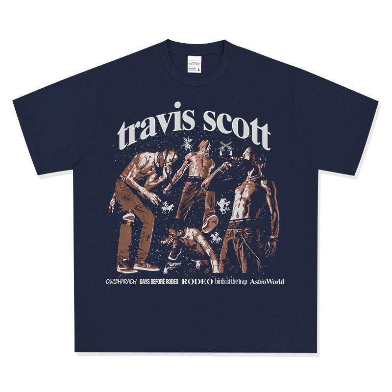 New york hip hop shop vintage hip hop scott print short sleeve t-shirt