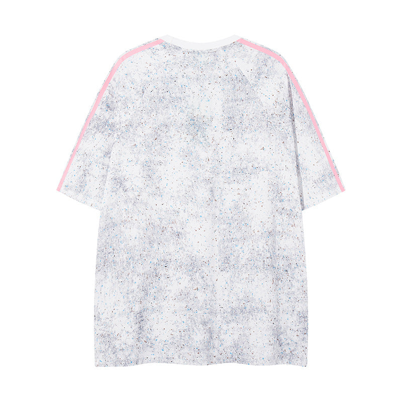 Nyc T Shirt Retro Tie-Dye Short Sleeve T-Shirt Summer Loose Casual Top