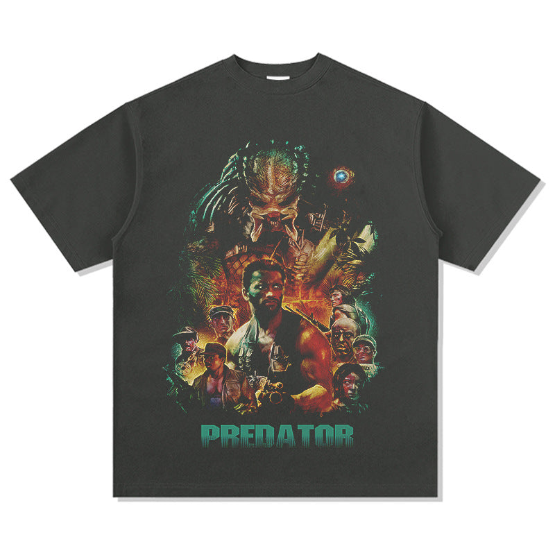 New york hip hop shop vintage Predator print short sleeve t-shirt