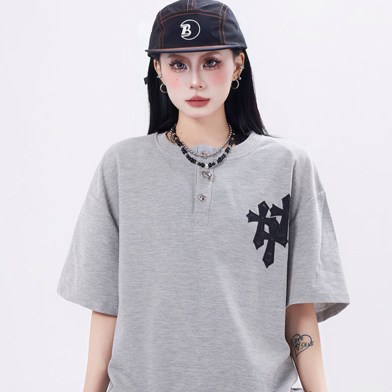 Hip Hop Clothes New York Short Sleeve T-Shirt Loose Cleanfit Top
