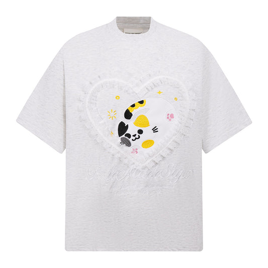 Nostalgia T Shirts Vintage Summer Loose Crew Neck Short Sleeve T-Shirt