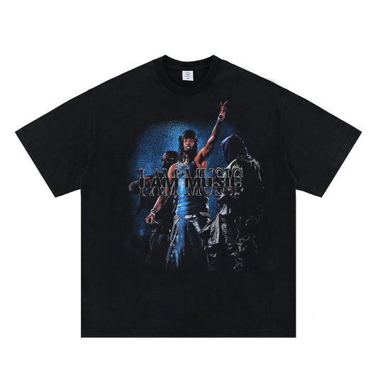 Vic Streetwear summer hip hop rapper print t-shirt