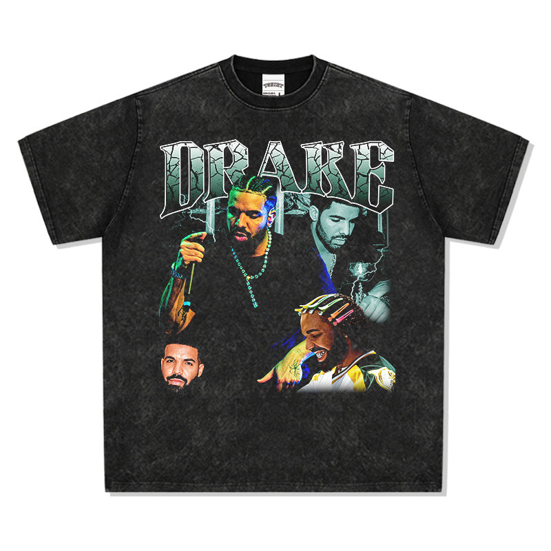 Outfit streetwear vintage drake drake print short sleeve t-shirt