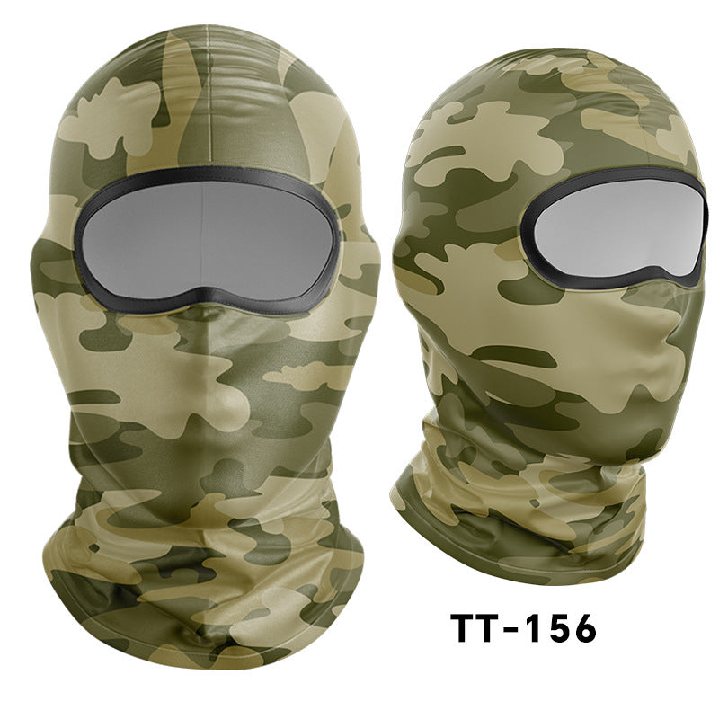 Cycling Windproof Hood Camouflage Python Ice Silk Mask Sunscreen Windproof