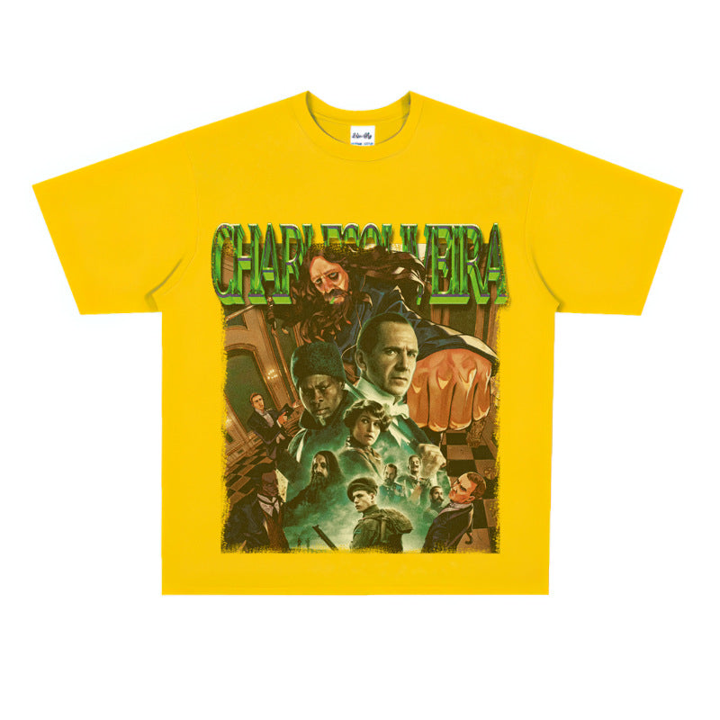 Film Star T Shirt Ace Agent Movie Short Sleeve Loose Retro American Print T-shirt