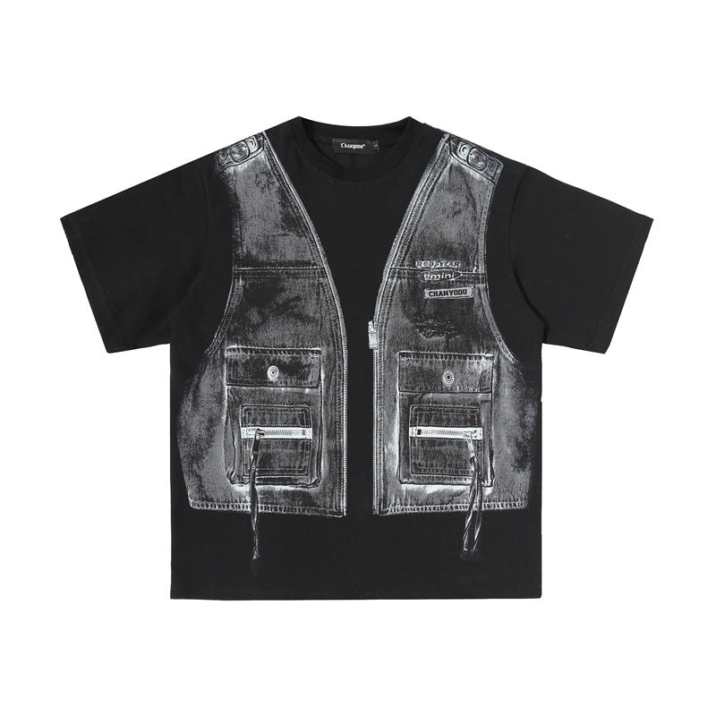 US drip outfits Summer Vintage Casual Loose T-Shirts