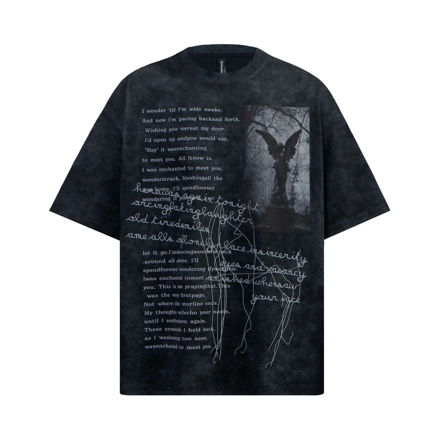 Hip hop shirt summer tie-dye tee cultural shirt short-sleeved T-shirt