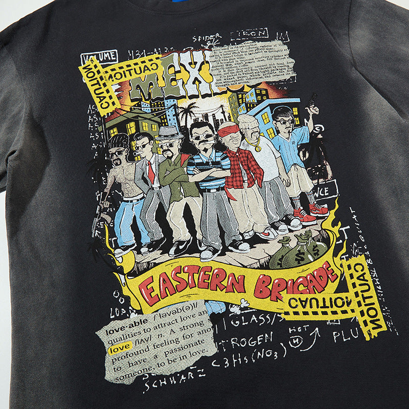 Nyc T Shirt Hip Hop Crew Neck Short Sleeve T-Shirt Oversize T-Shirt