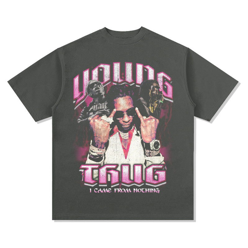 Cool t rapper young thug print short sleeve top