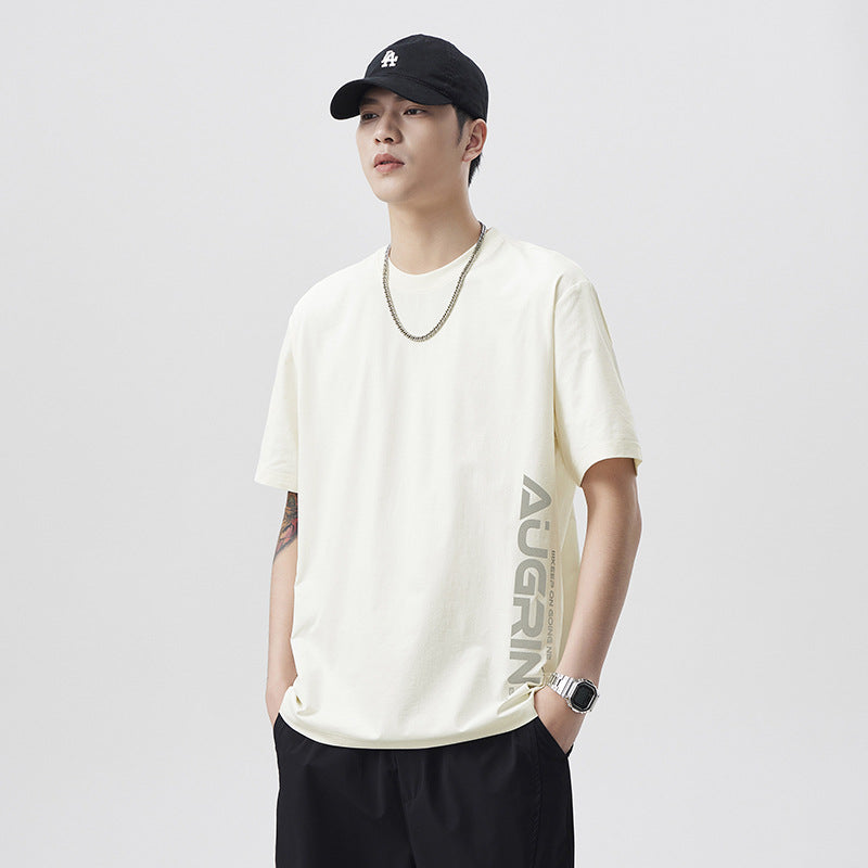 Mens T-shirts Summer Print Short Sleeves Loose