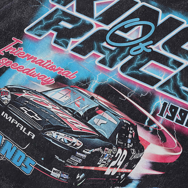 Ropa Vintage Hombre racing print oversize blouse