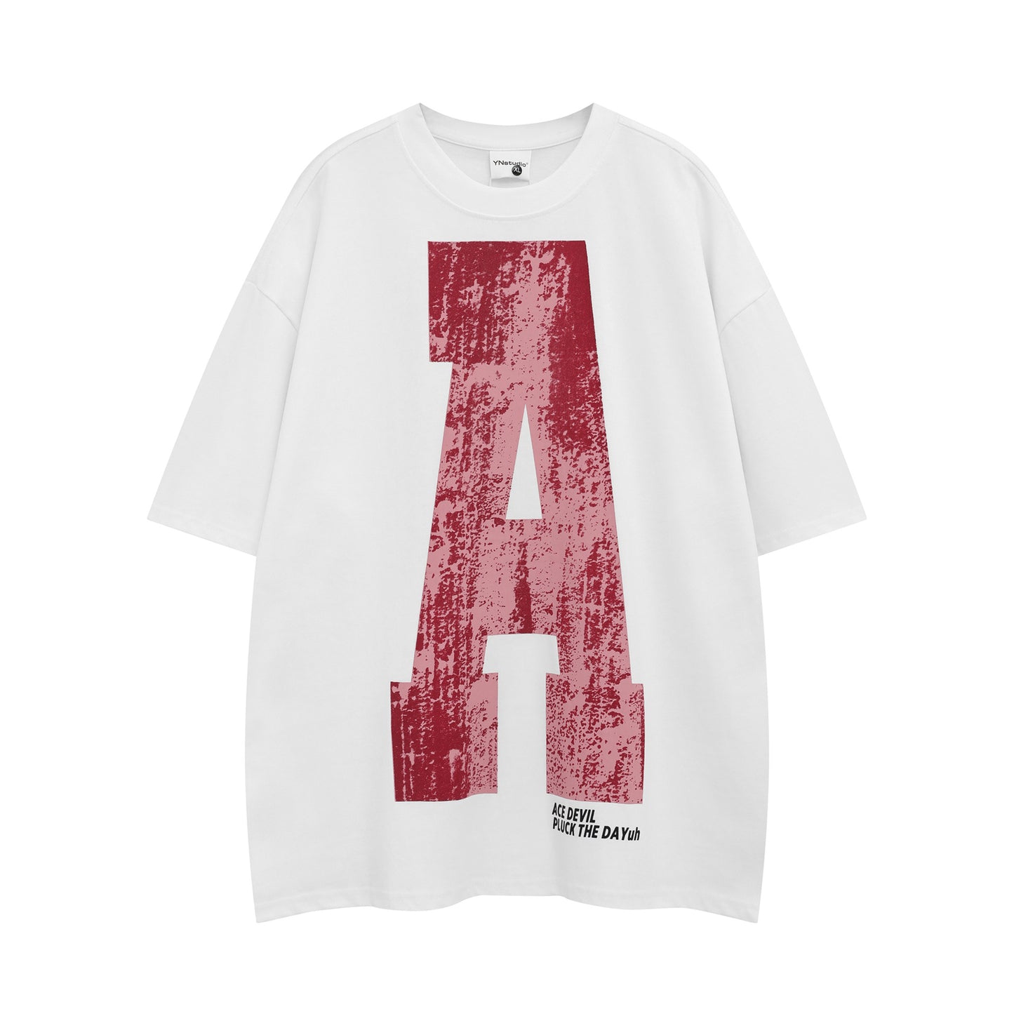 Camisetas streetwear Summer Vintage Letter Large A Print Casual Loose Short Sleeve T-Shirt