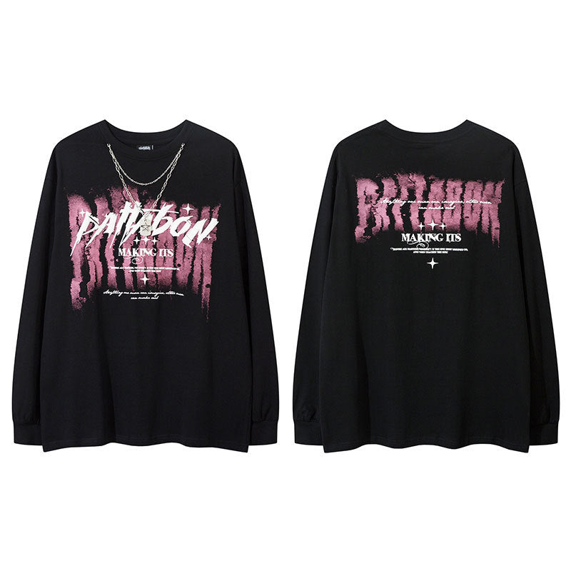 Marcas De Streetwear Loose Long Sleeve T-Shirt