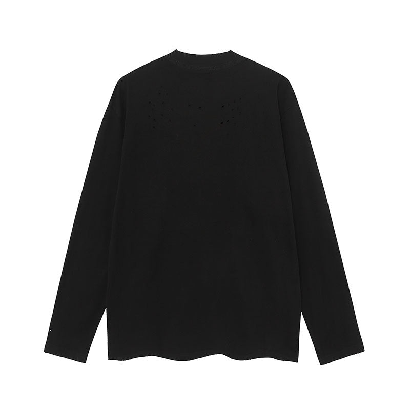 Marcas De Streetwear Ghost Print Long Sleeve T-Shirt