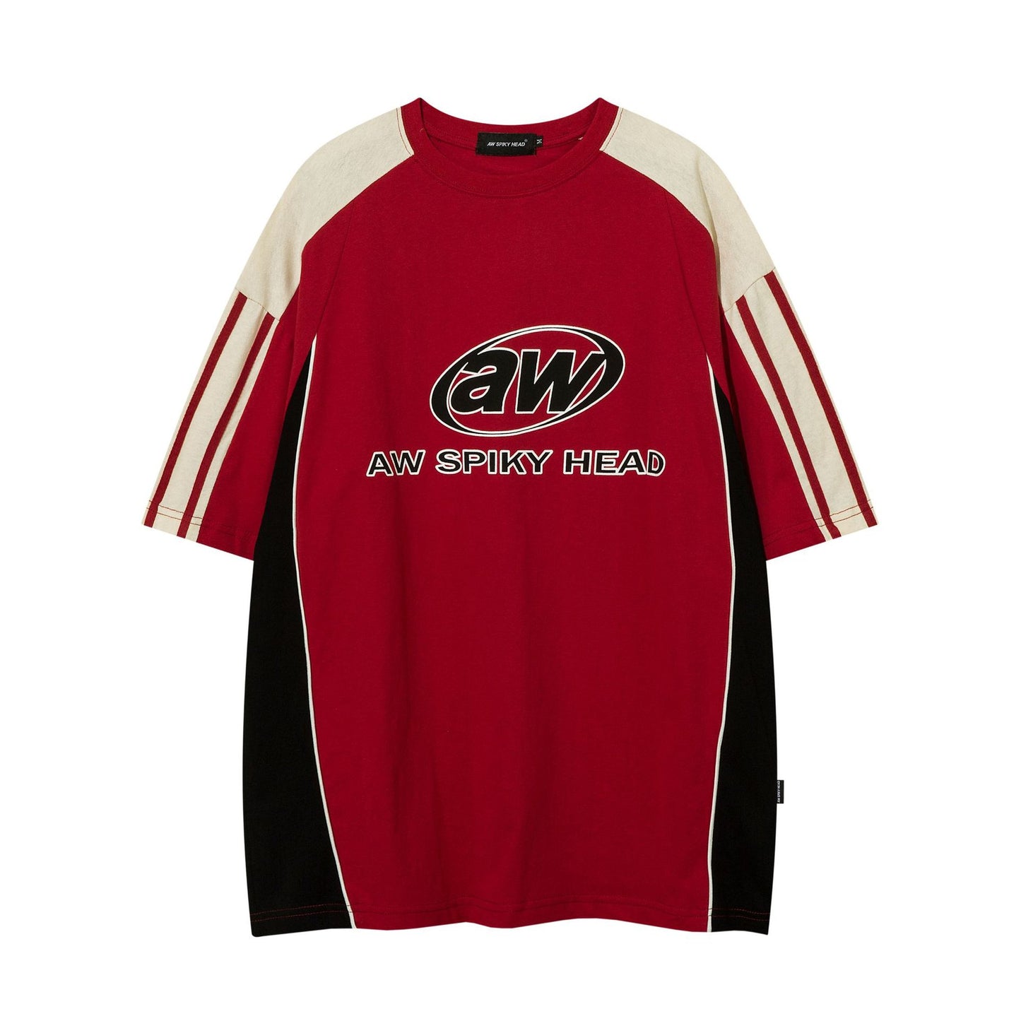 Racing oversized t shirt retro locomotive style racing suit short sleeve t-shirt