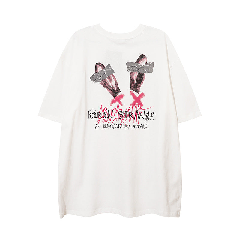 1990 Fashion T-Shirt Y2K Printed T-Shirt Short Sleeve Crew Neck T-Shirt