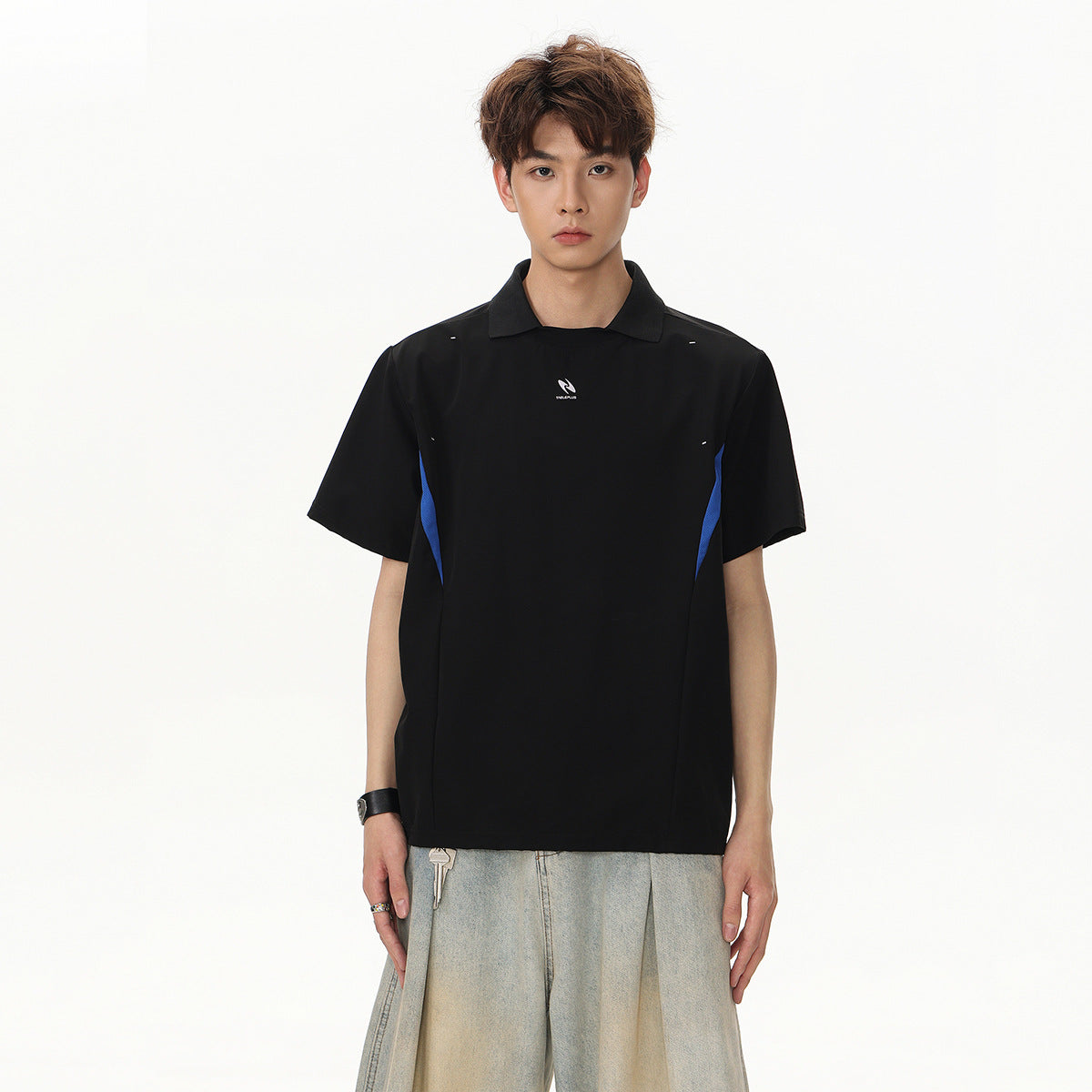Hip hop clothing new york summer lapel quick-drying short-sleeved t-shirt