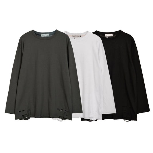 Unisex long-sleeved shirt autumpure cut and erosion pure color