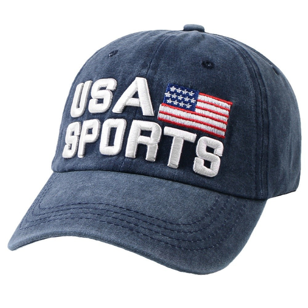 Vintage Usa Cap Embroidered Alphabet Cap