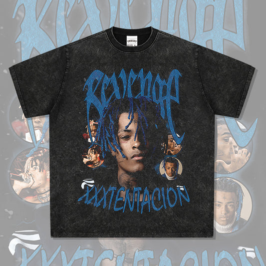 New york hip hop shop XXX Tentacion vintage vintage hip hop rap print short sleeve t-shirt