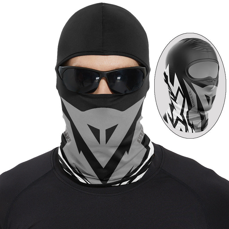 Cycling Windproof Hood Summer Sunscreen Ice Silk Fabric